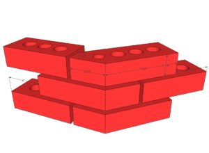 Ver imagen 1 Se muestra el diseño de ladrillos con BIM. 