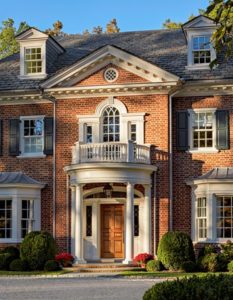 Se muestra una casa del nuevo estilo georgiano en Greenwich, Connecticut, que ganó Mejor en su Clase en los Premios de Ladrillo en Arquitectura 2016 de la Asociación de la Industria del Ladrillo en la categoría de residencias unifamiliares. 